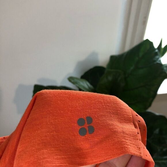 Sweaty Betty Orange Breeze Crop Run Vest Top - Picture 7 of 8